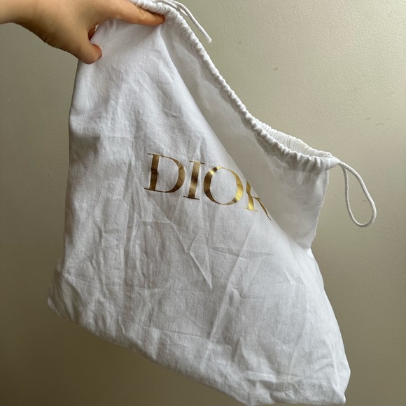 authentic dior saddle bag, white calfskin leather in latte, regular size - Picture 8 of 8